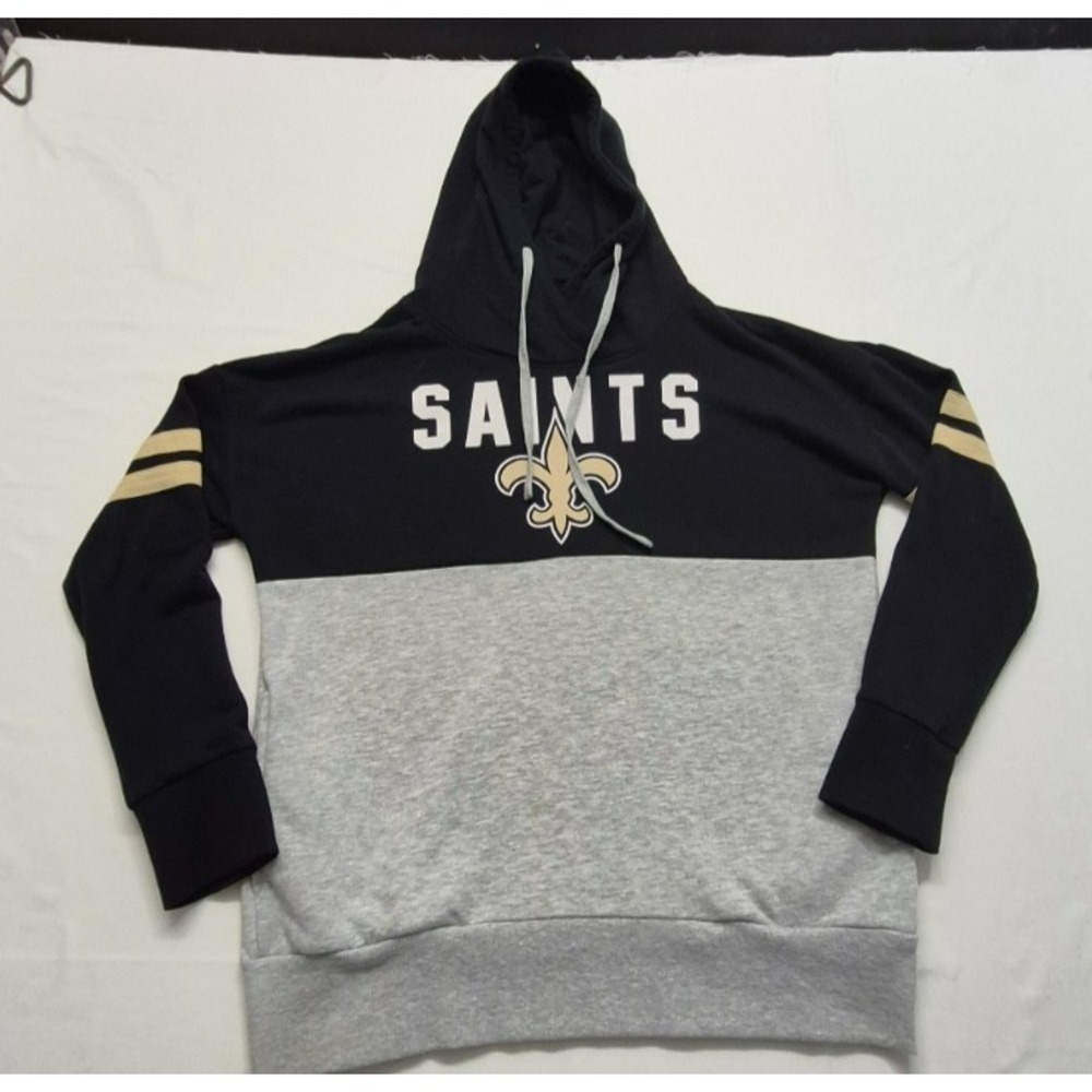 New Orleans‎ Saints black/gray men's NFL football game day hoodie team logo sz L